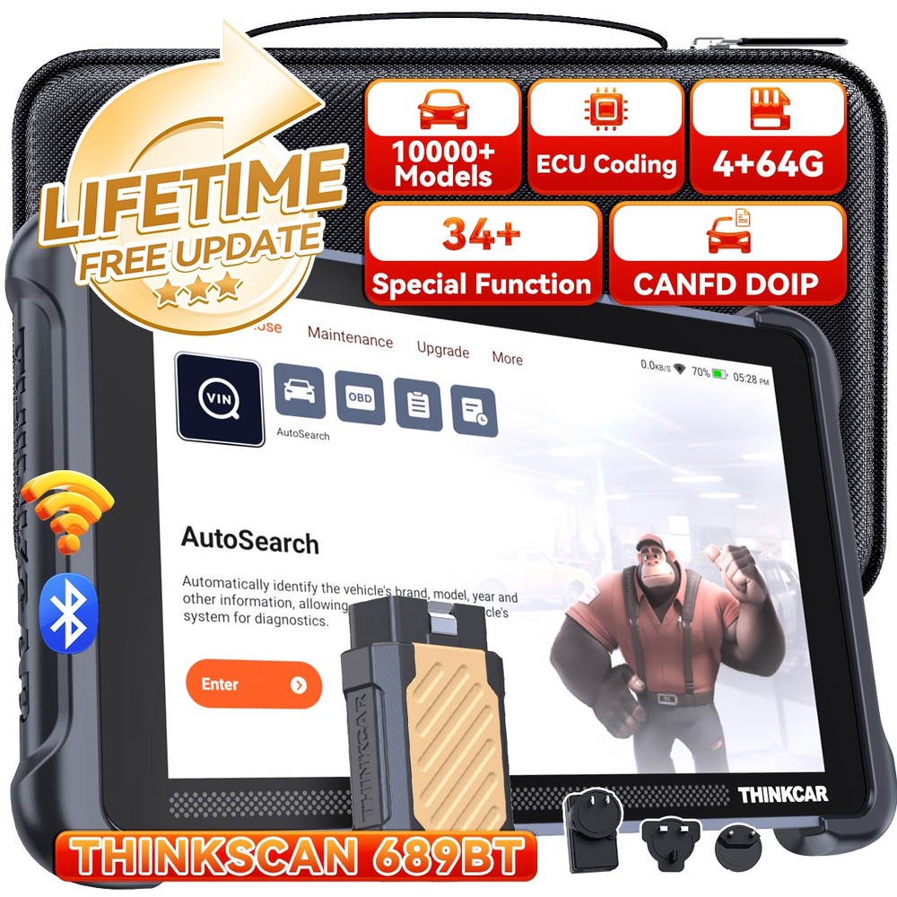 2026 ThinkScan 689BT CANFD&DOIP Car OBD2 Diagnostic Tool Bidirectional Scanner