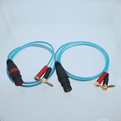 1Pairs Dual Banana Plug RA to XLR 3pin male Audio Speaker patch Cable DJ PRO PA