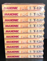 Maxonic Gold Blank VHS 10 Pack High Grade T-120 NEW SEALED 6 Hours Color & Sound