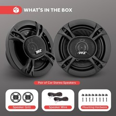 Pyle 3-Way Universal Car Stereo Speakers-300W 6.5” Triaxial Loud Pro Audio