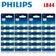 Philips 40PCS AG13 LR44 A76 357 LR1154 SR1154 SR44 1.5V Button Battery Coin Cell