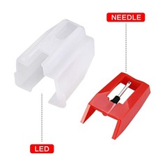 3Pcs Red Replace Diamond Stylus Record Player Needle For LP Turntable Phonograph