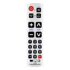 Big Button Universal Remote Control A-TV2 URC-1234ALB for Almost All Brand TVs