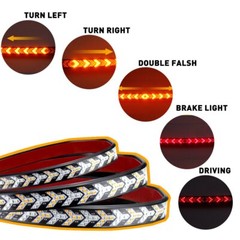 60″ 528LED Truck Strip Tailgate Light Bar Reverse Brake Tail Flowing Turn Signal