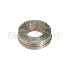 Car Home Audio Transparent Speaker Wire 250ft 14/2 Gauge Clear Flex Cable 14AWG