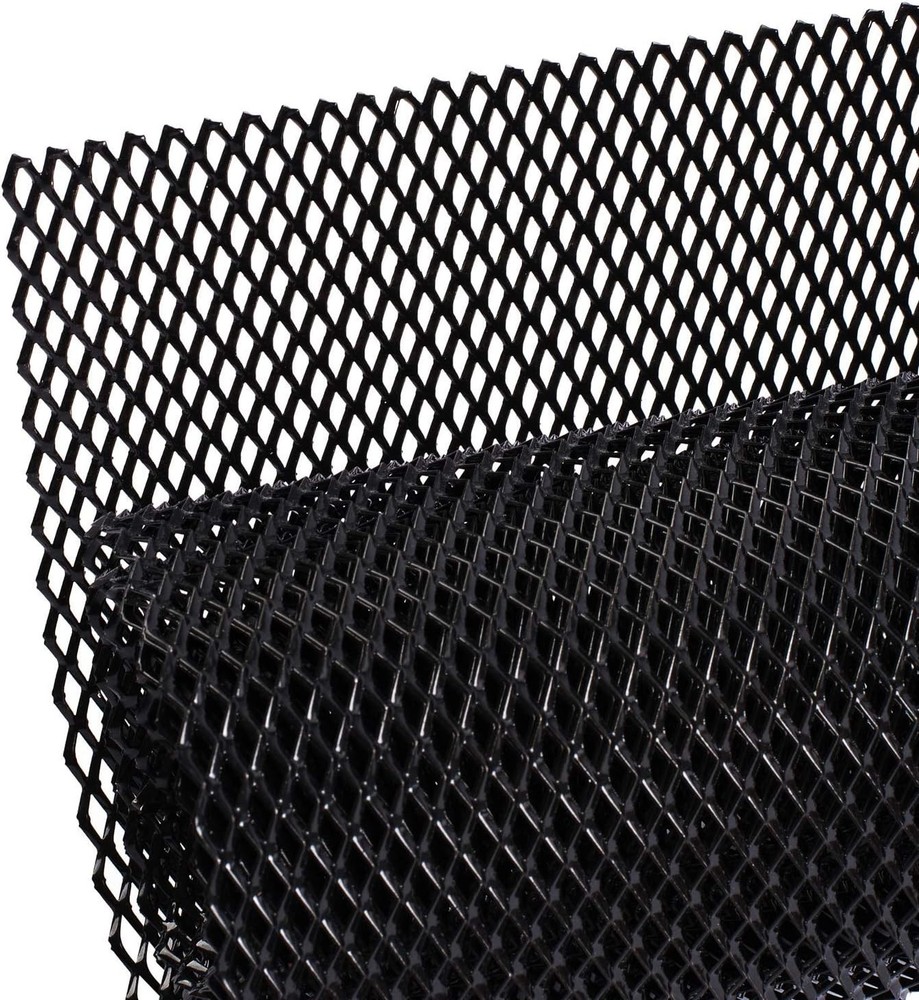 Universal 40″x13″ Car Grill Mesh – 100x33cm Aluminum 6x12mm Rhombus – Black