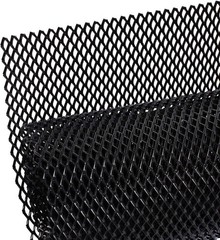 Universal 40″x13″ Car Grill Mesh – 100x33cm Aluminum 6x12mm Rhombus – Black