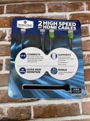 2 9 ‘ HDMI Cables High Speed UltraHD 24K Gold Plated Connectors Pack of Two