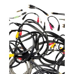 AV Cable Assorted Lot 60pc RCA S-Video Auxiliary Coaxial Adapter Connector Set