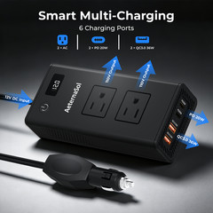 200W Car Power Inverter DC 12V to AC 110V Converter Adapter Charger Outlet 4USB