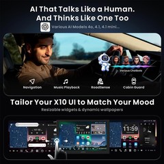 ATOTO X10 Android 13 Double Din Car Stereo GenAI Head Unit GPS 4G LTE 8GB+128GB