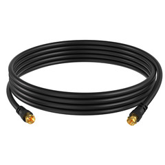 15ft RG6 Dual Coaxial Cable Extension Digital Antenna Black TV Satellite