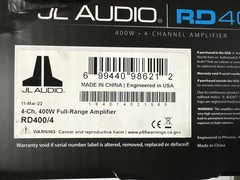 JL Audio RD400/4 400W RMS 4-Channel Full-Range Car Amplifier New