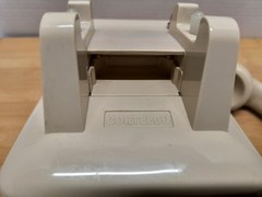 ITT Beige Cortelco 250044-VBA-27M Push Button Phone W/ 25Ft. White Coil Cord