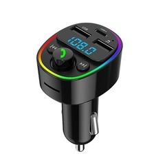 Car phone charger BT FM Transmitter Player handsfree support U disk TF card