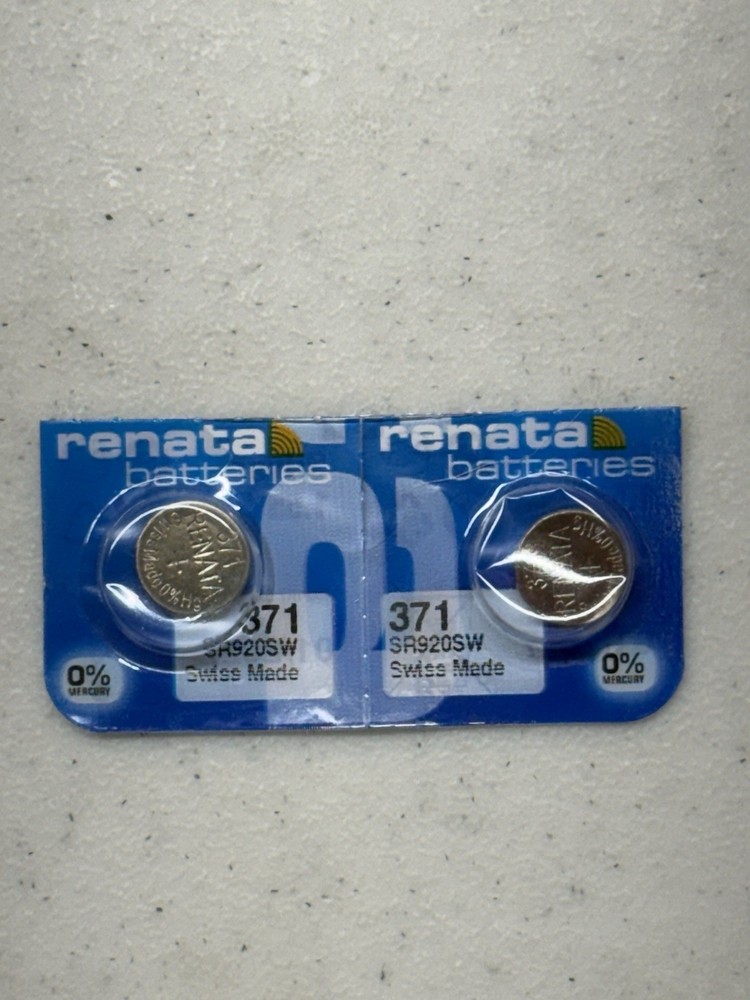 2 PACK RENATA 371 SR920SW SILVER 1.55V EXP 1/2027 FRESH FREE SHIPPING USA