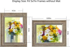 LUCKYLIFE 5×7 Picture Frame Set of 4, Rustic Farmhouse 5×7, Mix Color