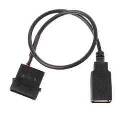 PC Internal 5V 2-Pin IDE Molex To USB 2.0 Type A Female Power Adapter Cable 30cm