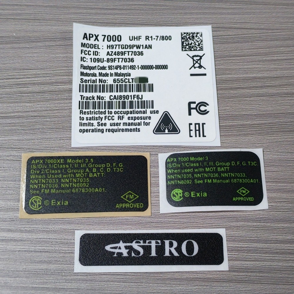 DIY Motorola APX7000 Radio Speaker Grille Aluminum Plate Body Case Label Badge