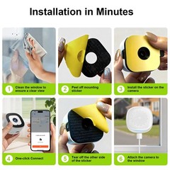 Tuya 2K Window Camera 2.4GHz & 5GHz WiFi Indoor Cameras for Home Security
