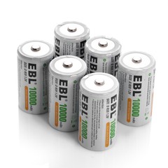 Lot EBL C D Size Cell Rechargeable Batteries AA AAA Battery / 1.2V C D Charger