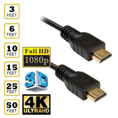 LOT HDMI Cable 1.4 4K 3D HDTV PC Xbox ONE PS4 High Speed Plug 6 10 15 25 50 FT