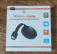 Wireless Display 1080p Screen Mirroring Dongle AirPlay Miracast HDMI Wi-Fi