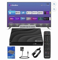 vSeeBox V6 Max 8K Media Streamer Box, Wi-Fi, Bluetooth Remote, HDMI, 2026