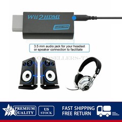 NEW Wii2HDMI Portable For Wii To HDMI Full HD Converter Audio Output Adapter TV