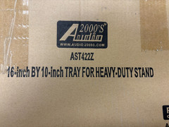 Audio 2000s AST424Z Heavy Duty Tray Standard Speaker Stand 16×10 New Open Box