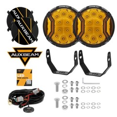 4Pcs AUXBEAM 5 Inch 172W LED Side Shooter Amber/White Pod Lights w/ Amber DRL