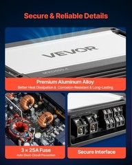 VEVOR Car Audio Amplifier Car Amplifier 4-Channel Class D Max. 4x420W at 4 Ohms
