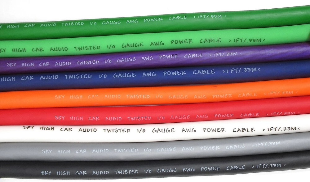 25 ft 2/0 Gauge OFC AWG BLACK Power Ground Wire Sky High Car Audio GA Feet