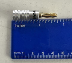 WGGE WG-009 Banana Plugs Audio Jack Connector, 24k Gold Dual Screw Lock 10pcs