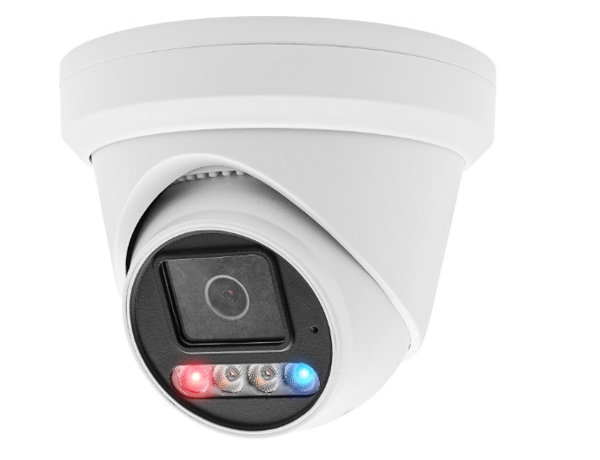 8MP PoE IP B&R Strobe Light Full Color Night Vision Camera Metal Housing 2.8mm
