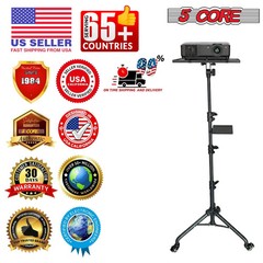 Projector Stand 29.5 to 71″ Adjustable Tripod 3 Shelves Portable w Phone Holder