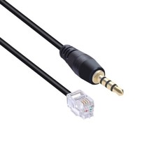 0.8m 3.5MM Headset Male Plug to RJ9 Audio Cable for Amplifiers Bluetooth Headset