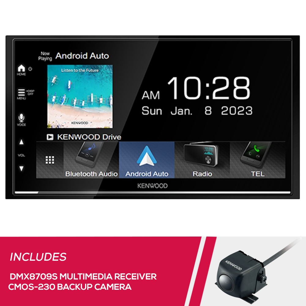 Kenwood DMX8709S 6.8″ Digital Multimedia and CMOS-230LP Backup Camera