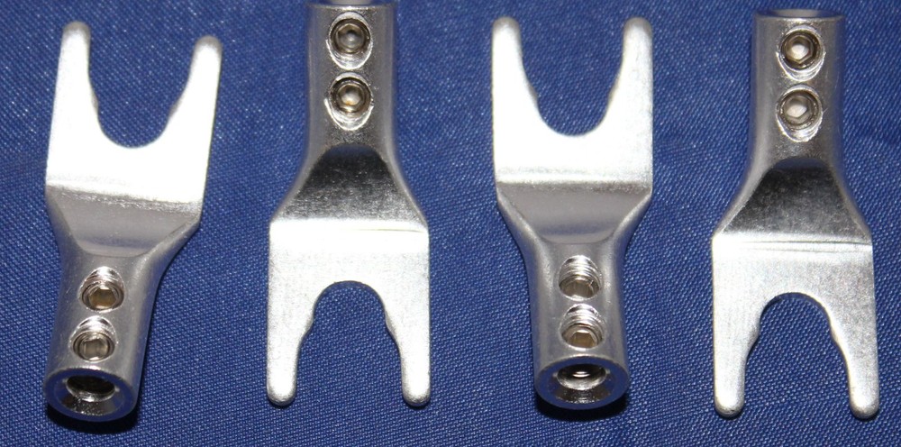 OFC Silver-Plated Universal Spade Connector – 4 pack – Solder free