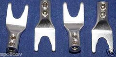 OFC Silver-Plated Universal Spade Connector – 4 pack – Solder free