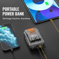 WORKPROX 20V 4 Ah Li-Ion Battery Pack with LED Display Screen Type-C Fast Charge