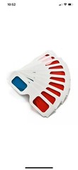 10 3D Glasses Universal Anaglyph Cardboard Paper Red Blue Cyan For Movie Cinema