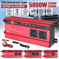 5000W Pure Sine Wave Inverter 12V DC to 110V AC Power Inverter Solar Converter