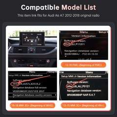 Wireless CarPlay Android Auto Navi Mirror Link Decoder For Audi A6 A7 2012-2018