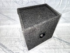 SEALED 10″ SUBWOOFER TRUCK BOX SLANTED ENCLOSURE SINGLE SUB 13X13X12 BOX