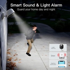 X2 VIMTAG 5G/2.4G 2.5K Cameras for Home Security-Outdoor/Indoor White Black
