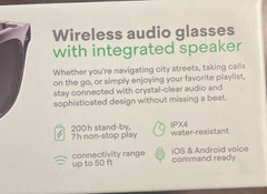 NIB WeariQ Smart Glasses Bluetooth Black UV400 Polarized Large Frame Ios Android