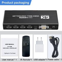 4K HDMI Video Wall Controller 2×2 HDMI DVI Video Multi Video Screen Processor
