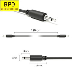 1x 4Ft 120cm – 1/8″ Mono 3.5mm Male to Male Audio Patch Cable Cord TS Plug Mic