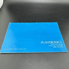 Plantronics StarSet Aviation Headset Booklet